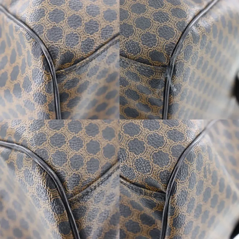CELINE Black Brown Pvc Leather Travel Bag 🧳 MC98/2